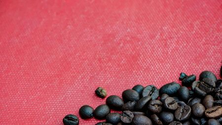 Close up of roasted coffee beansの写真素材