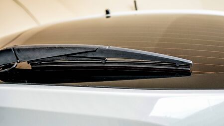 Close up the rear windshield wiperの写真素材
