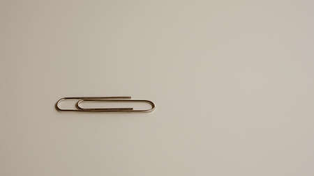 Close up the paperclip on the tableの写真素材