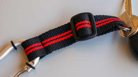 Close up key chain on the table