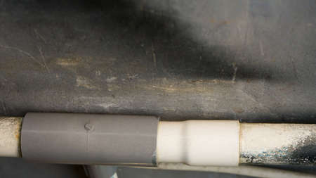Close up the water pipe connectionの写真素材