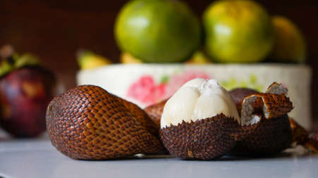 Close up of zalacca fruitの写真素材