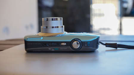 Close up pocket cameraの写真素材
