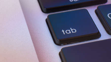 Close up laptop keyboard buttonの写真素材
