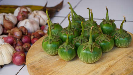 Close up raw eggplant background.の写真素材