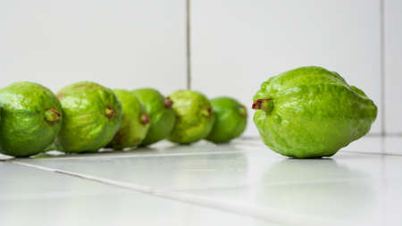 Close up guava background.の写真素材