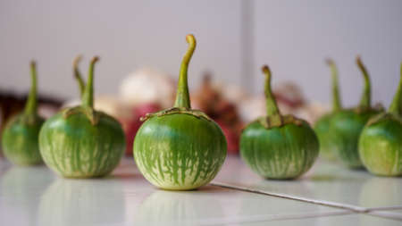 Close up raw eggplant background.の写真素材
