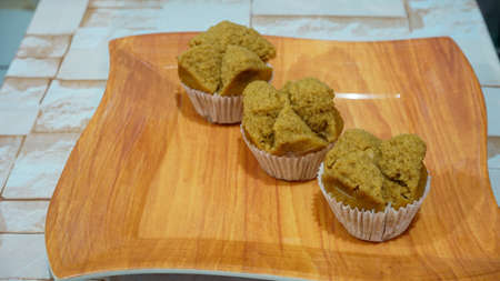 Close up of brown sugar cupcakes