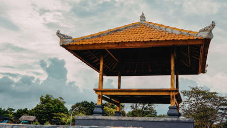 Gazebo on the beachの写真素材