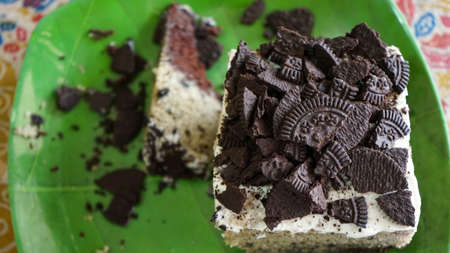 Close up of the cut tart
