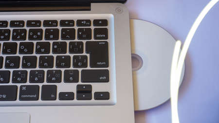 Close up laptop keyboard