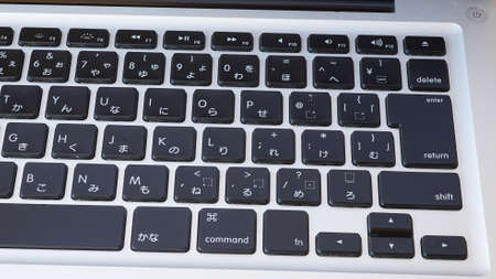 Close up laptop keyboardの写真素材