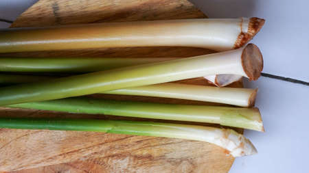 Close up of vegetables on a cutting boardの写真素材