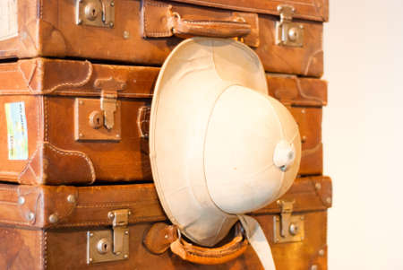 Helmet for the trip through the jungle の写真素材