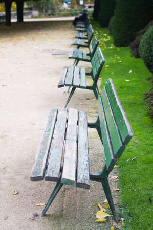 Chairs in the garden の写真素材