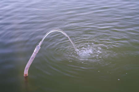 small fountain in the parkの写真素材