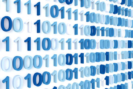 Binary background. 3D rendering.