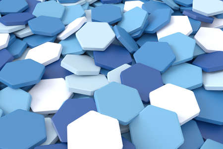 Abstract background of hexagon shape. 3D rendering.