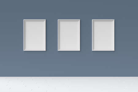 Modern frame on the wall. 3d rendering.