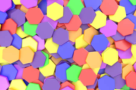 3d background of hexagon shape. 3D rendering.の写真素材