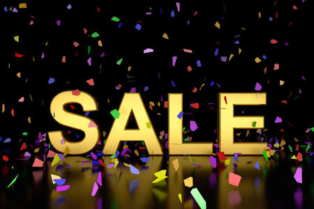Sale banner. 3D rendering.の写真素材