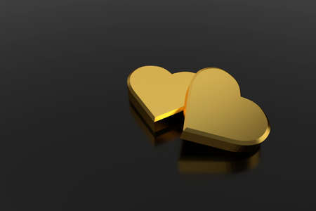 Hearts background. 3D rendering.の写真素材