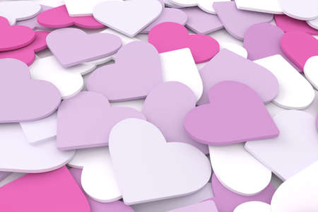 Hearts background. 3D rendering.の写真素材