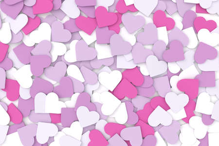 Hearts background. 3D rendering.の写真素材