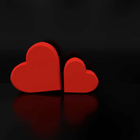 Hearts background. 3D rendering.の写真素材