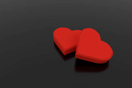 Hearts background. 3D rendering.の写真素材
