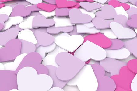 Hearts background. 3D rendering.の写真素材