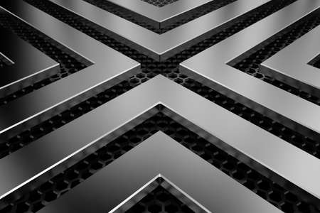 Metal background. 3D rendering.