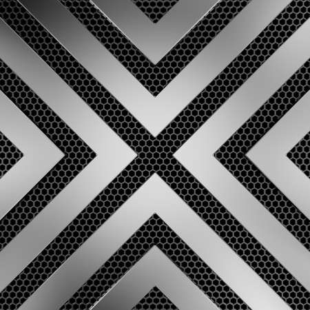 Metal background. 3D rendering.の写真素材