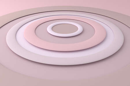Abstract background of circle. 3D rendering.の写真素材