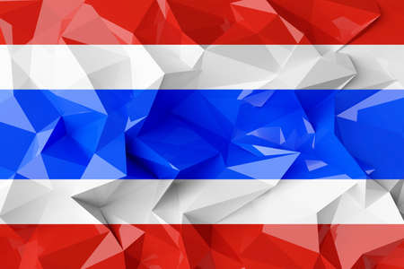 Low poly flag of Thailand.の写真素材