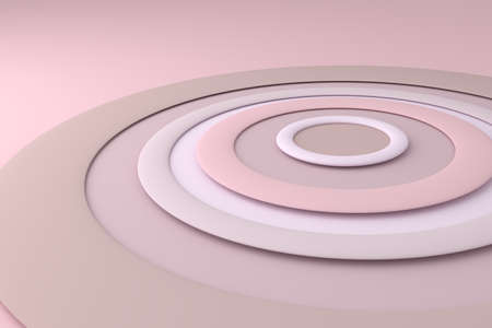 Abstract background of circle. 3D rendering.の写真素材
