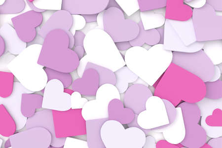 Hearts background. 3D rendering.の写真素材