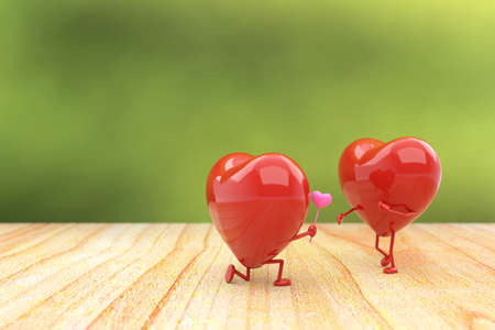 Valentine's day background with the love concept. 3D rendering.の写真素材