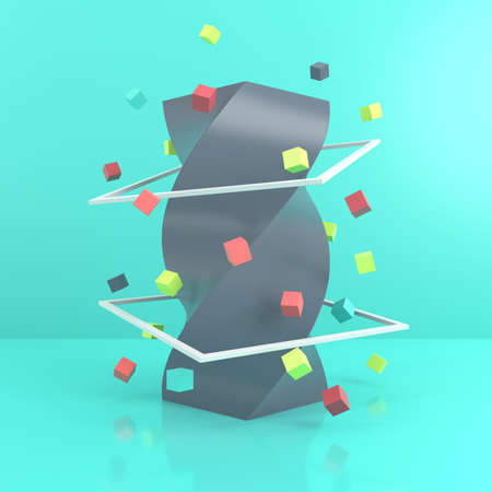 Abstract background of geometric shape. 3D rendering.