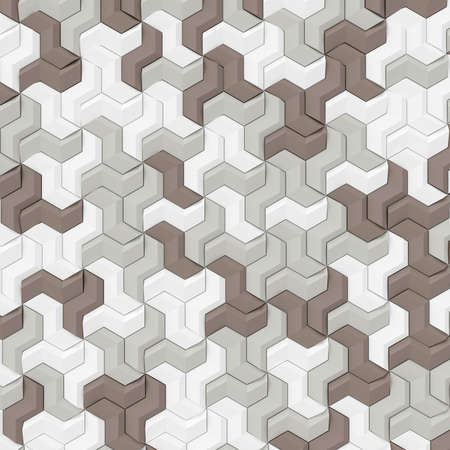 Abstract background of modern tile wall. 3D rendering.の写真素材