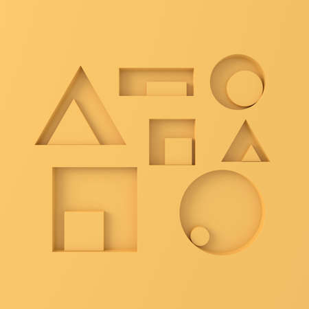 Abstract background of geometric shapes. 3D rendering.の写真素材