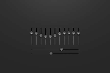 Abstract background of equalizer board. 3D rendering.の写真素材