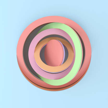 Abstract background of circle shape. 3D rendering.の写真素材