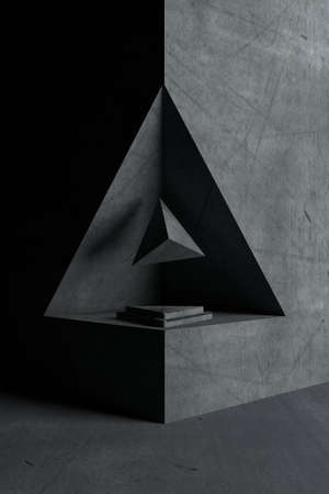 Abstract background of geometric shape. 3D rendering.の写真素材