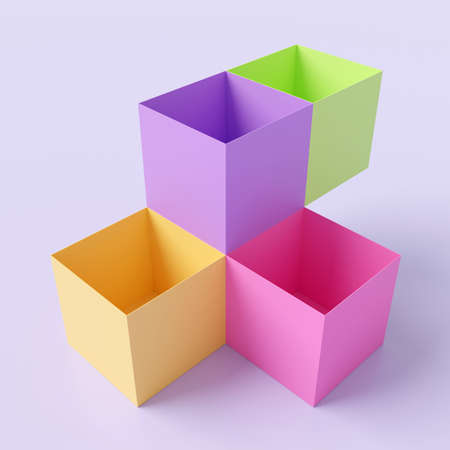 Abstract background of box shape. 3D rendering.の写真素材