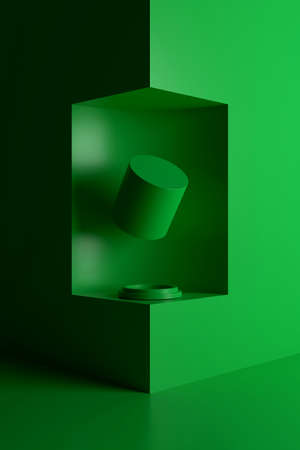Abstract background of geometric shape. 3D rendering.の写真素材