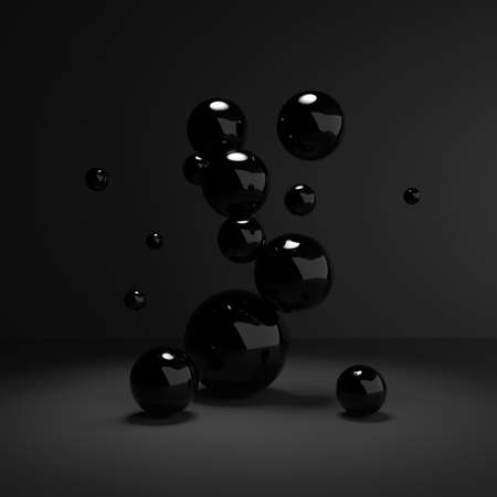 Abstract background of circle shapes. 3D rendering.の写真素材