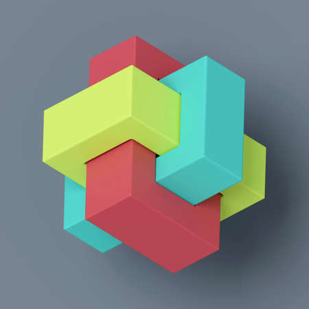 Abstract background of geometric shape. 3D rendering.の写真素材