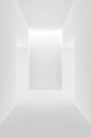 Abstract background of white interior design. 3D rendering.の写真素材