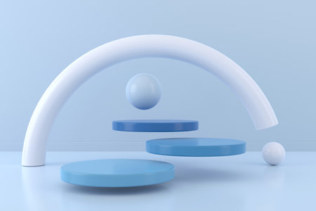 Abstract background of geometric shape. 3D rendering.の写真素材